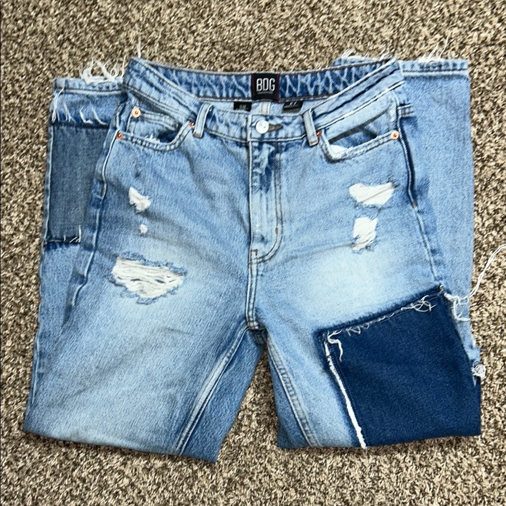 ♡ BDG Urban Outfitters Slim Straight Patchwork Jeans